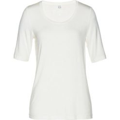 T-shirt z jedwabiem bonprix biel wełny. T-shirty marki bonprix. Za 59.99 zł.