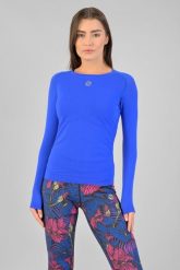 Koszulka z długim rękawem do biegania damska Nessi Sportswear Longsleeve Ultra. Niebieskie t-shirty sportowe NESSI SPORTSWEAR, l, bez wzorów, z dzianiny, bez ramiączek, do biegania. Za 339.00 zł.