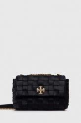 Tory Burch torebka kolor czarny. Czarne listonoszki Tory Burch, bez wzorów, na ramię, bez dodatków. Za 3,839.90 zł.
