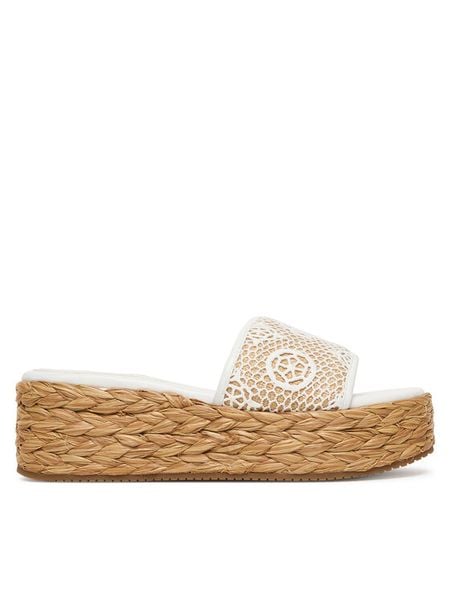 Guess Espadryle FLJBIA FAL04 Biały. Białe espadryle Guess, z aplikacjami, z materiału, bez obcasa. Za 319.99 zł.