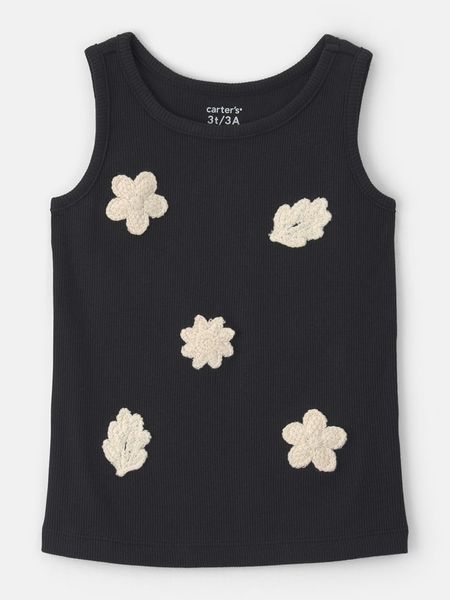 Carter's Top w kolorze czarnym rozmiar: 98. Czarne topy carter's, s, z aplikacjami, z bawełny, bez kołnierzyka, bez ramiączek. Za 65.85 zł.