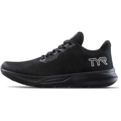Buty biegowe dla dorosłych TYR Techniknit RNR-1 Lifestyle. Czarne buty do biegania TYR, bez wzorów, bez zapięcia, do biegania. Za 631.40 zł.