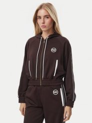 MICHAEL Michael Kors Bluza MR651X2K8N Brązowy ciemny Regular Fit. Brązowe bluzy MICHAEL Michael Kors, l, bez wzorów, z syntetyku, bez kaptura. Za 789.99 zł.