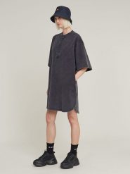 G-Star Sukienka w kolorze antracytowym rozmiar: S. Czarne sukienki G-Star, s, bez wzorów, z bawełny, retro, bez kołnierzyka, bez ramiączek, mini. Za 248.58 zł.