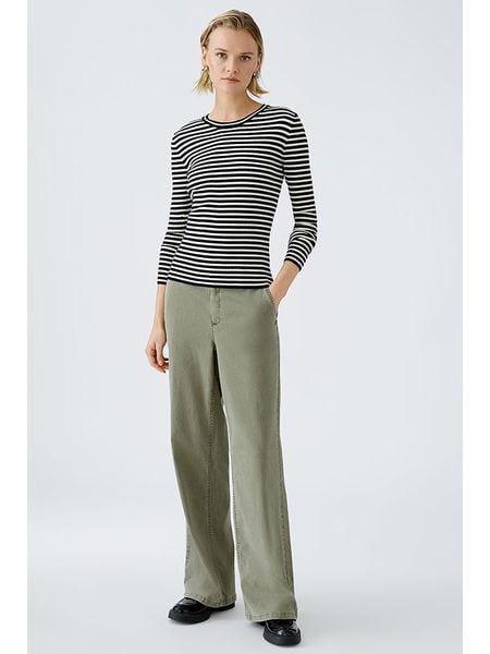 Oui Sweter w kolorze czarno-kremowym rozmiar: 42. Brązowe swetry Oui, bez wzorów, bez ramiączek. Za 144.92 zł.