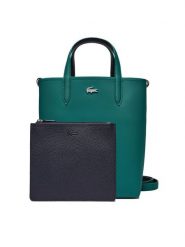 Lacoste Torebka NF2991AA Granatowy. Niebieskie torebki klasyczne Lacoste, bez wzorów, ze skóry, bez dodatków. Za 629.99 zł.