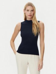 BOSS Bluzka Feskies 50473237 Granatowy Slim Fit. Niebieskie bluzki Boss, s, bez wzorów, z wiskozy, bez kołnierzyka, bez ramiączek. Za 339.99 zł.