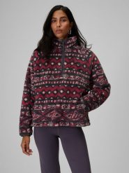 4F Polar ze stójką loose damski - multikolor L. Czerwone bluzy z polaru 4f, l, bez wzorów, z polaru, trekkingowe. Za 169.99 zł.