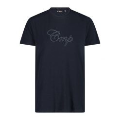 Koszulka damska z elastycznej bawełny CMP. Niebieskie t-shirty sportowe CMP, bez wzorów, z bawełny, bez ramiączek, na fitness i siłownię. Za 131.00 zł.