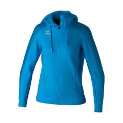 Damska bluza dresowa z kapturem Erima Evo Star. Fioletowe bluzy z kapturem Erima, bez wzorów, z dresówki, z kapturem, na fitness i siłownię. W wyprzedaży za 244.50 zł.