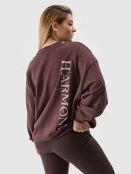 4F Bluza dresowa oversize nierozpinana bez kaptura damska - brązowa M. Brązowe bluzy 4f, l, bez wzorów, z bawełny, bez kaptura. W wyprzedaży za 79.99 zł.