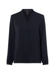 Marc Cain Bluzka damska Kobiety niebieski jednolity, 38. Niebieskie bluzki Marc Cain, bez wzorów, eleganckie, bez kołnierzyka, bez ramiączek. Za 749.95 zł.