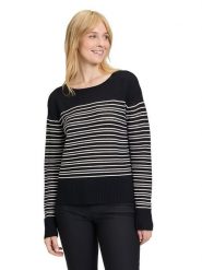 Betty Barclay Sweter w kolorze czarno-kremowym rozmiar: 44. Czarne swetry Betty Barclay, bez wzorów, ze splotem, bez ramiączek. Za 130.99 zł.