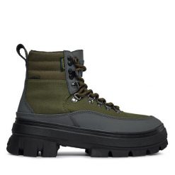 Trapery Vans. Zielone traperki Vans, bez wzorów, bez obcasa, bez zapięcia. Za 819.99 zł.