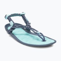 Sandały barefoot damskie Xero Shoes Aqua Cloud. Niebieskie sandały XERO SHOES, bez wzorów, sportowe, bez obcasa, bez zapięcia. Za 149.99 zł.