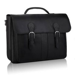 Torba skórzana BETLEWSKI TBS-315 DDDM CZARNY. Czarne torby na laptopa Betlewski, bez wzorów, z materiału. Za 449.99 zł.
