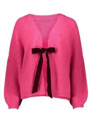 Noisy may Kardigan w kolorze różowym rozmiar: M. Różowe swetry Noisy May, m, bez wzorów, z wełny, bez ramiączek. Za 92.64 zł.