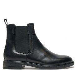 Sztyblety Vagabond Shoemakers. Czarne botki Vagabond Shoemakers, bez wzorów, bez obcasa, na płaskiej podeszwie, bez zapięcia. Za 379.99 zł.