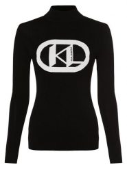 KARL LAGERFELD Sweter Kobiety wiskoza czarny, M. Czarne swetry KARL LAGERFELD, m, bez wzorów, z wiskozy, bez ramiączek. Za 549.95 zł.