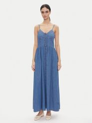 Lee Sukienka jeansowa Corset 112363488 Niebieski Slim Fit. Niebieskie sukienki Lee, xl, bez wzorów, z bawełny, bez kołnierzyka, bez ramiączek. Za 449.00 zł.