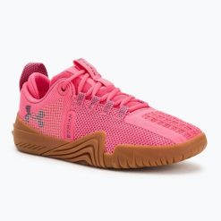 Buty treningowe damskie Under Armour TriBase Reign 6 supersuperdownpour. Czerwone buty treningowe Under Armour, bez wzorów, bez zapięcia, na fitness i siłownię. Za 339.99 zł.