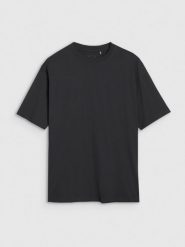 4F T-shirt oversize gładki damski - czarny M. Czarne t-shirty 4f, m, bez wzorów, z bawełny, klasyczne, bez kołnierzyka, bez ramiączek. W wyprzedaży za 39.99 zł.