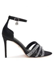 Marciano Guess Sandały G6BZ31 W5323 Czarny. Czarne sandały Marciano Guess, z aplikacjami, z materiału, bez obcasa, na szpilce, bez zapięcia. Za 989.99 zł.