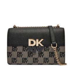 Torebka DKNY. Czarne listonoszki DKNY, bez wzorów, bez dodatków. Za 1,309.00 zł.