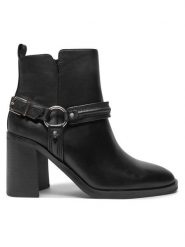 Aldo Botki Catasetum 13805490 Czarny. Czarne botki Aldo, bez wzorów, ze skóry, bez obcasa, na słupku, bez zapięcia. Za 309.99 zł.