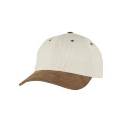 Czapka baseballowa z weluru Flexfit. Brązowe czapki z daszkiem FLEXFIT, bez wzorów, z bawełny, eleganckie. Za 136.50 zł.