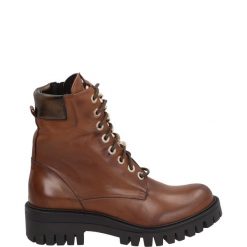 WORKERY DAMSKIE C209 VITEL CUOIO. Botki Venezia, bez wzorów, ze skóry, bez obcasa, bez zapięcia. Za 319.00 zł.
