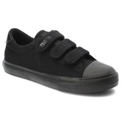 Czarne Trampki Big Star Modne Buty Damskie. Czarne trampki BIG STAR, bez wzorów, retro, bez zapięcia. Za 129.00 zł.