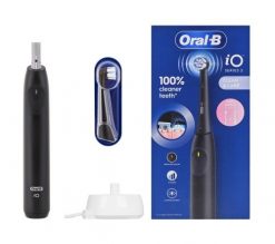 Elektryczna szczoteczka do zębów Oral-B iO2, z czujnikiem nacisku, akumulatorowa, dla dorosłych, 1 główka szczoteczki, 3 tryby szczotkowania, czarna. Szczoteczki elektryczne i soniczne Oral-B. Za 215.99 zł.