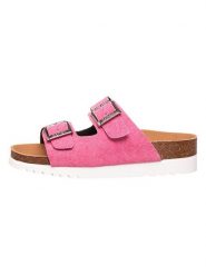 Scholl Klapki "Greeny Malaren 2.0" w kolorze różowym rozmiar: 42. Różowe klapki Scholl, bez wzorów, klasyczne, z otwartym noskiem, bez obcasa, bez zapięcia. Za 147.80 zł.