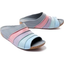 ARTIKER RELAKS 50C0718 multi grey, klapki damskie. Szare klapki Artiker Relaks, bez wzorów, ze skóry, bez obcasa, na koturnie, bez zapięcia. Za 123.92 zł.
