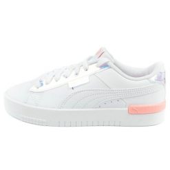 Buty sportowe Puma Jada 393923 01 białe. Białe buty treningowe bez wzorów, ze skóry ekologicznej, bez zapięcia. Za 283.73 zł.