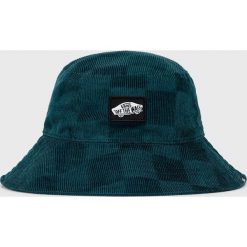Vans kapelusz sztruksowy kolor turkusowy bawełniany. Niebieskie kapelusze Vans, bez wzorów, z bawełny. W wyprzedaży za 114.99 zł.