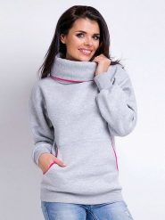 Awama Bluza w kolorze szarym rozmiar: S/M. Szare bluzy Awama, m, bez wzorów, bez ramiączek, bez kaptura. Za 219.99 zł.