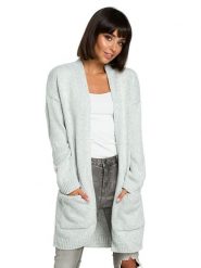 Be Wear Kardigan w kolorze jasnoszarym rozmiar: onesize. Szare swetry Be Wear, bez wzorów, bez ramiączek. Za 122.38 zł.