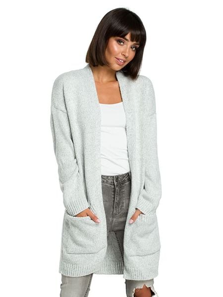 Be Wear Kardigan w kolorze jasnoszarym rozmiar: onesize. Szare swetry Be Wear, bez wzorów, bez ramiączek. Za 122.38 zł.