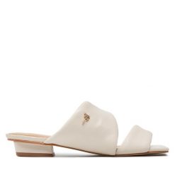 Klapki Eva Longoria. Brązowe klapki Eva Longoria, bez wzorów, bez obcasa, bez zapięcia. Za 399.99 zł.