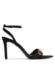 Aldo Sandały Leara 14298695 Czarny. Czarne sandały Aldo, bez wzorów, z materiału, bez obcasa, na szpilce, bez zapięcia. Za 399.99 zł.