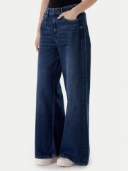 Guess Jeansy W6RA82 D3Y0L Niebieski Wide Fit. Niebieskie jeansy Guess, l, z aplikacjami, z bawełny. Za 439.99 zł.