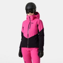 Damska kurtka narciarska Helly Hansen Alphelia. Czerwone kurtki narciarskie Helly Hansen, na zimę, bez wzorów, bez kaptura, narciarskie. W wyprzedaży za 1,669.50 zł.