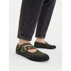 Baleriny Vans. Zielone baleriny Vans, bez wzorów, bez obcasa, bez zapięcia. Za 256.99 zł.