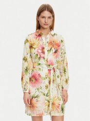 Guess Sukienka koszulowa W5GK65 WH6C0 Kolorowy Regular Fit. Sukienki Guess, m, z aplikacjami, z bawełny, bez kołnierzyka, bez ramiączek, koszulowe. Za 409.99 zł.