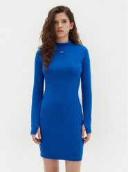 HUGO Sukienka codzienna Nilla 50531138 Niebieski Slim Fit. Niebieskie sukienki Hugo, na co dzień, s, bez wzorów, z bawełny, bez kołnierzyka, bez ramiączek, proste. Za 259.99 zł.
