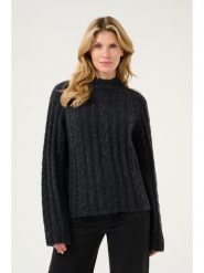 Kaffe Wełniany sweter "Naja" w kolorze czarnym rozmiar: S. Czarne swetry Kaffe, s, bez wzorów, z wełny, bez ramiączek. Za 122.39 zł.