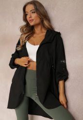 Czarna Kurtka Oversize Wiatrówka Ceshela. Czarne kurtki Renee, l, bez wzorów, eleganckie, bez kaptura. W wyprzedaży za 97.49 zł.