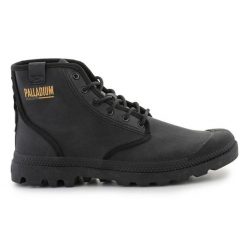Buty Palladium Pampa Hi Coated U 74375-008-M Black czarne. Czarne buty treningowe bez wzorów, z gumy, przed kolano, bez zapięcia. Za 544.84 zł.